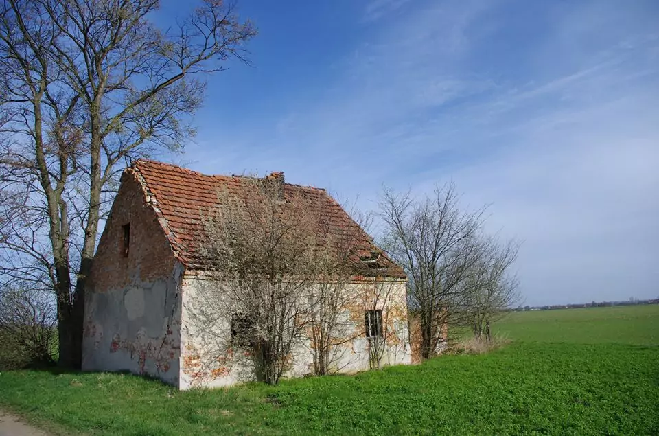 Aufgegebene Kate in der Feldflur bei Mädewitz